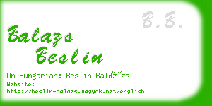 balazs beslin business card